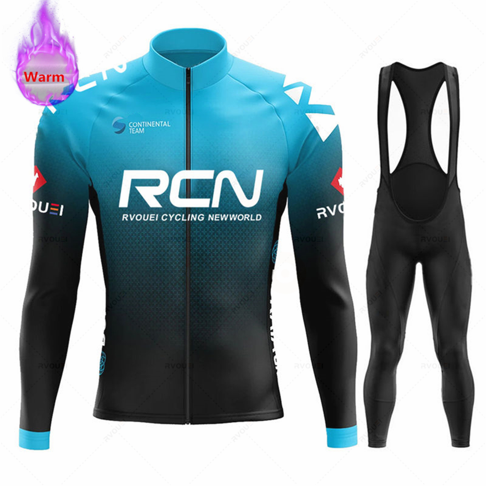 Cycling Gear Brands - طقم جيرسي شتوي حراري من الصوف